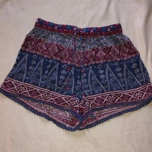 Hollister tribal print shorts